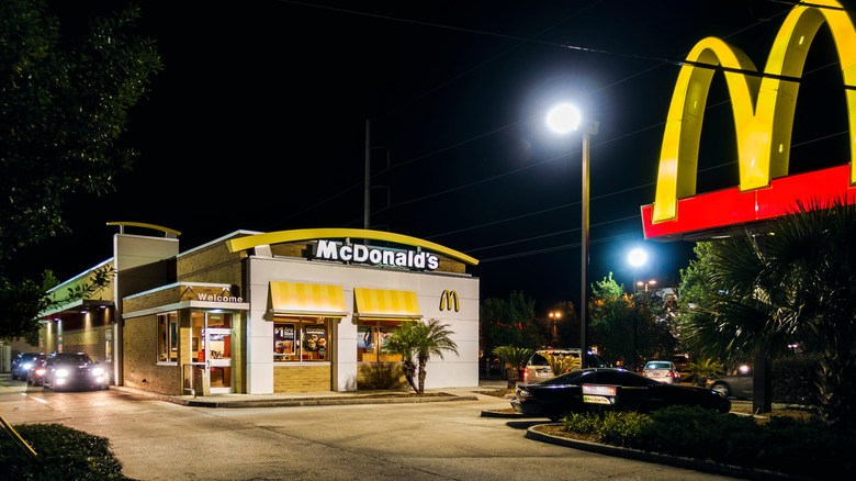 McDonald's restaurant at night