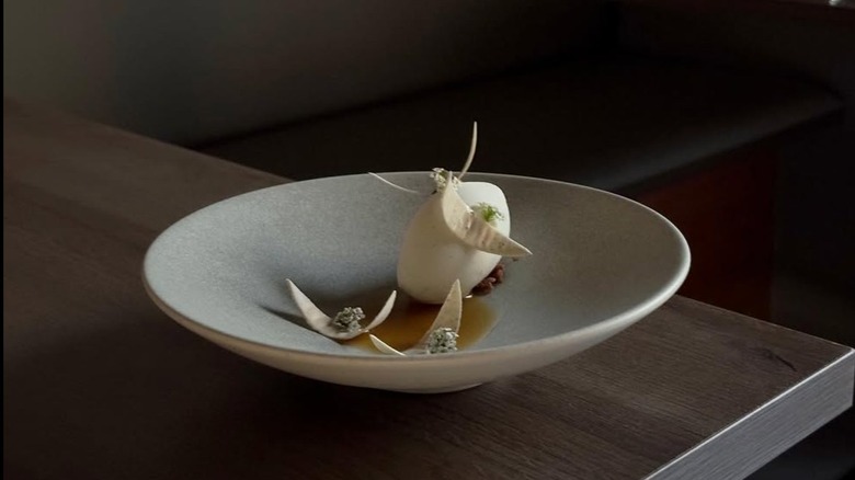Plated dish of Michelin-star Minimal gelato in Taiwan