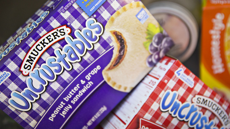 Box of grape Uncrustables