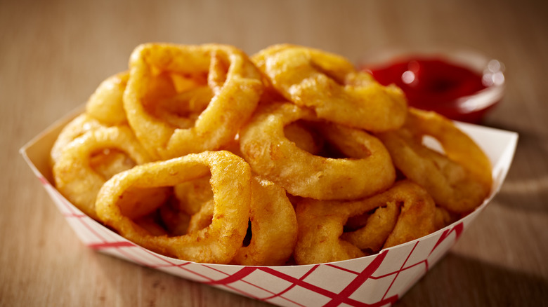 bowl of onion rings