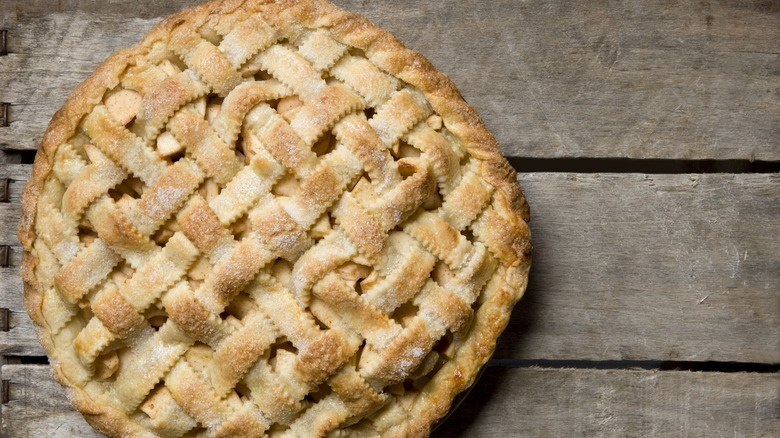 apple pie on a table