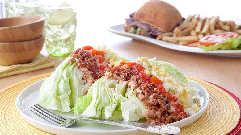 Iceberg salad with eggs