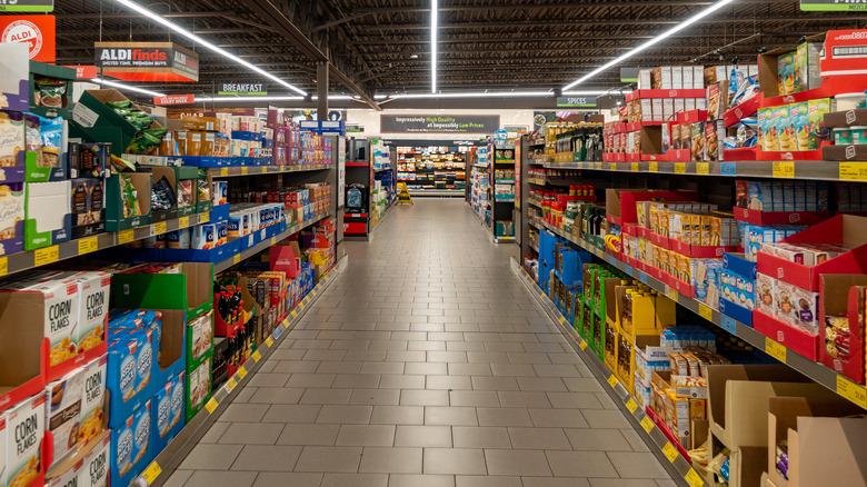 Inside Aldi store