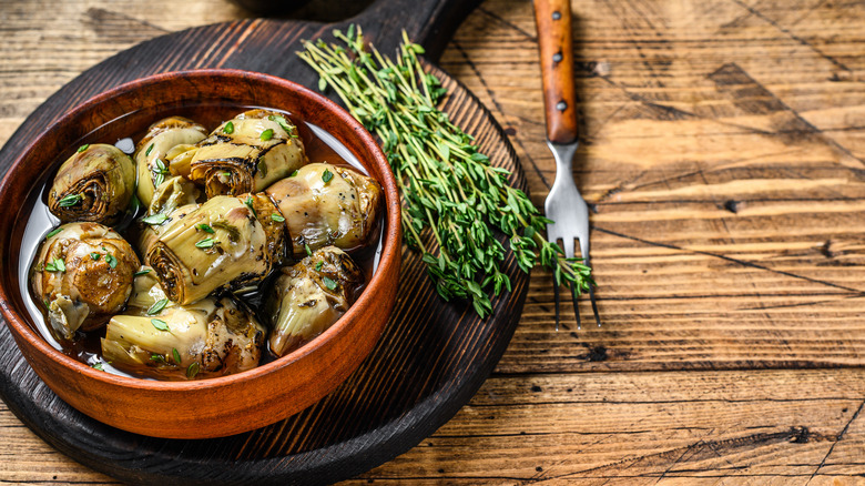 artichokes in bowl