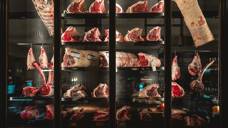 dry-aged steak in casing