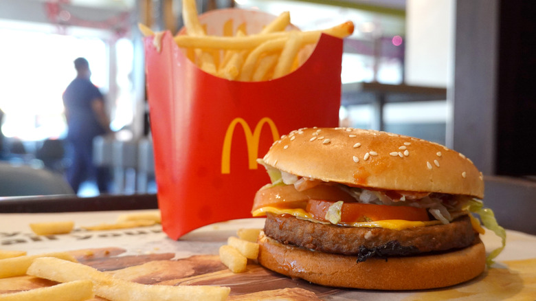 McDonald's burger and fries