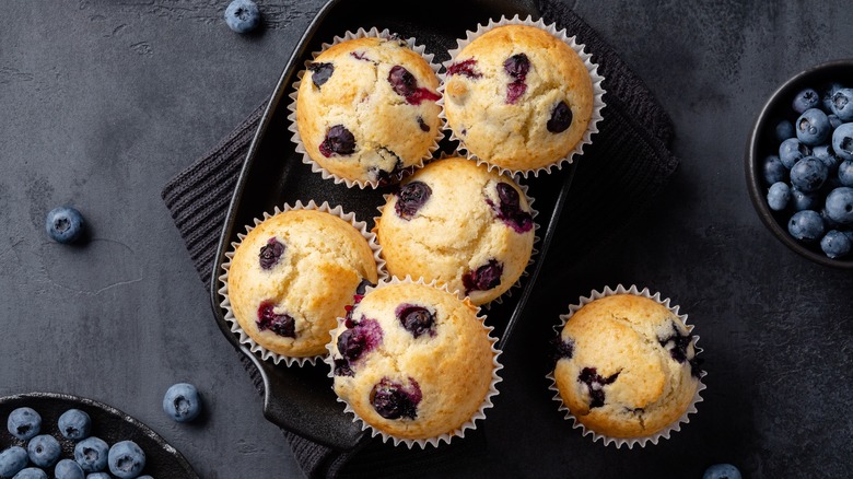 Homemade blueberry muffins