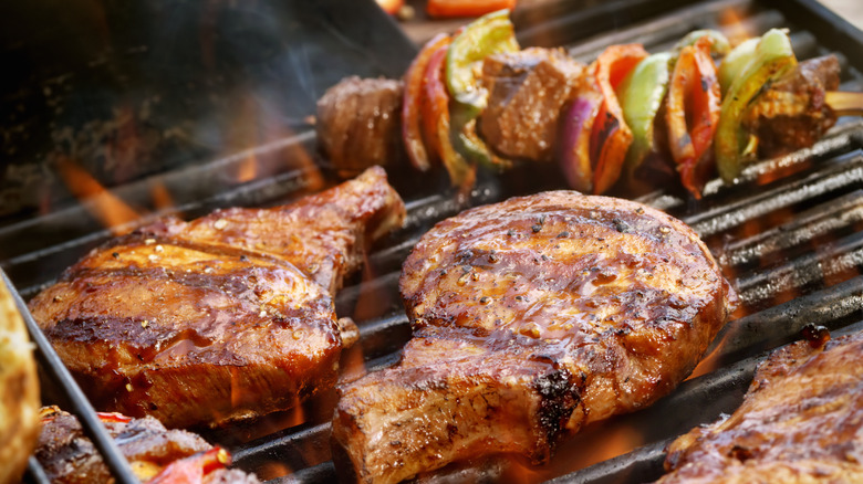 meat on the grill