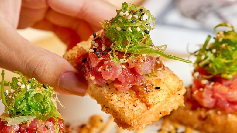 Picking up spicy tuna