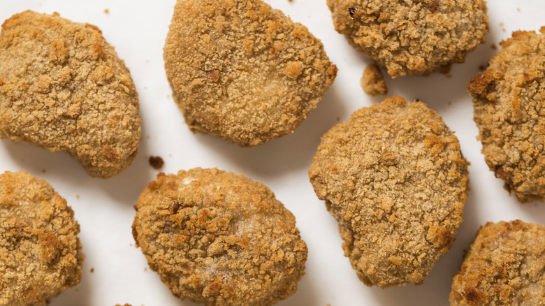 Close up of chicken nuggets
