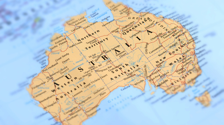 map of australia