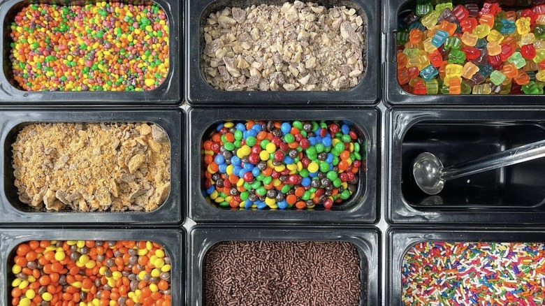 TCBY self-serve toppings