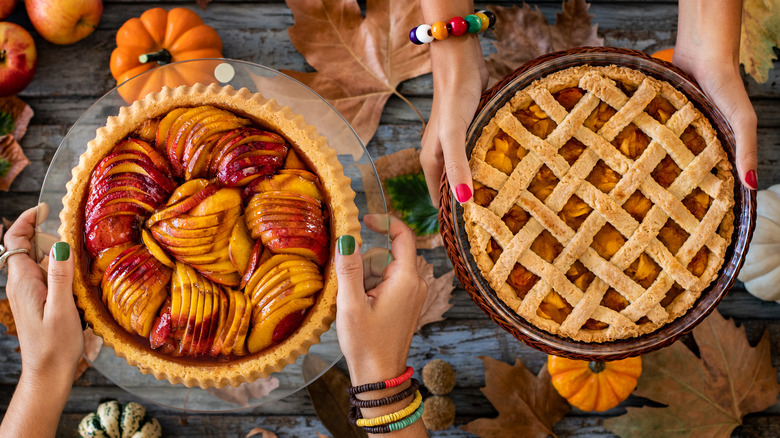 Two types of apple pie