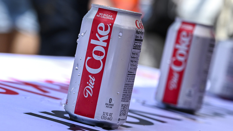 Diet coke cans