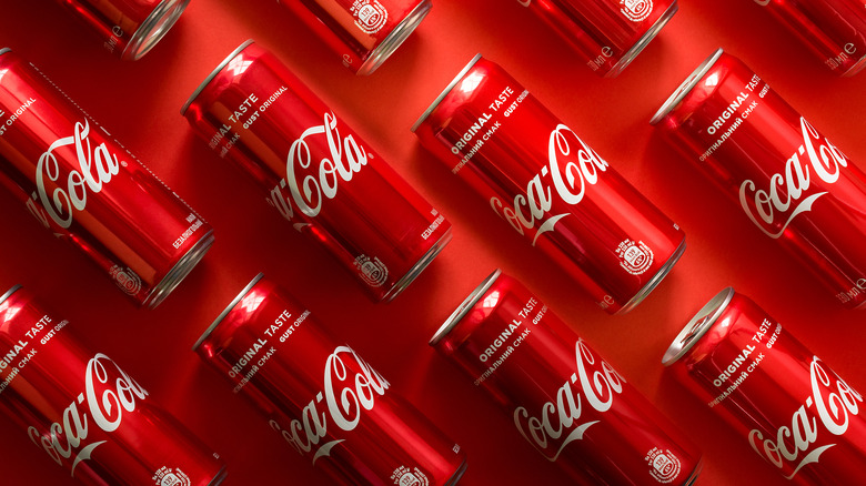 Cans of coca cola