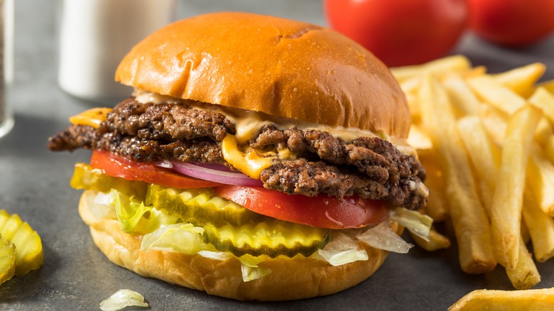 Double smash burger