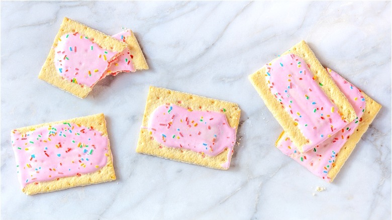 Pink frosted pop tarts 