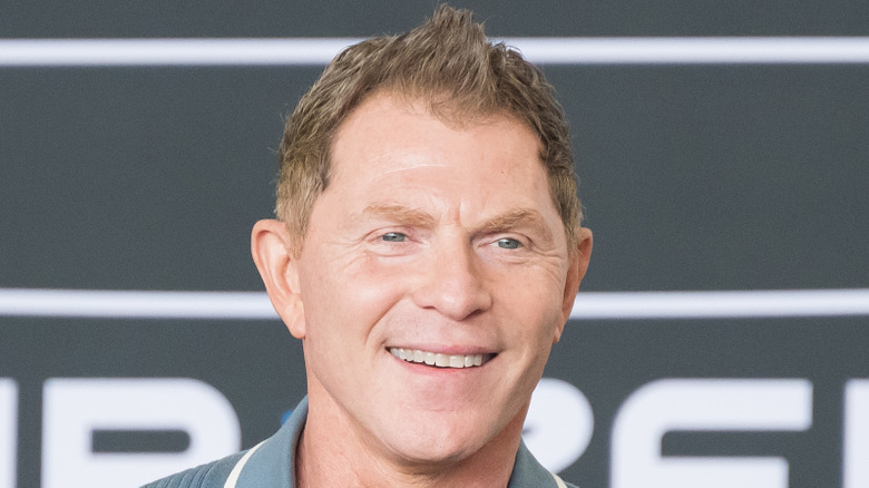 Bobby Flay smiling in close-up