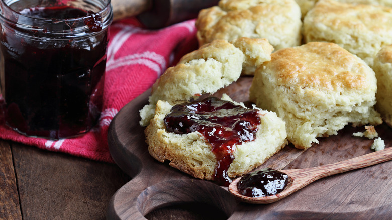 Biscuits with jam