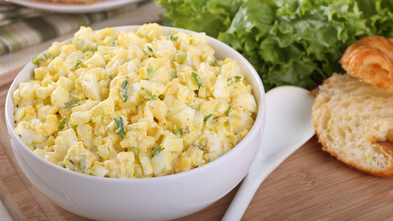 Egg salad in a bowl