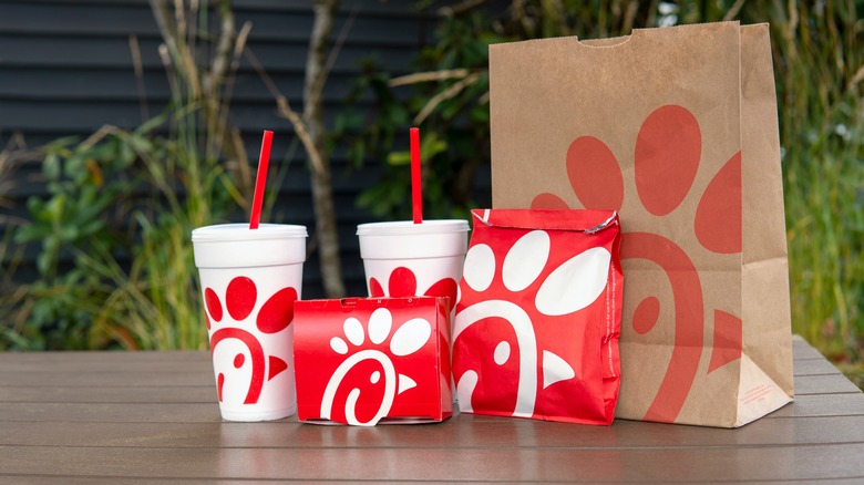 Chick fil a on a table