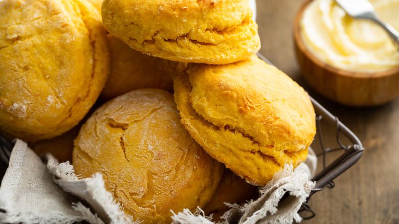 Biscuits in a basket 