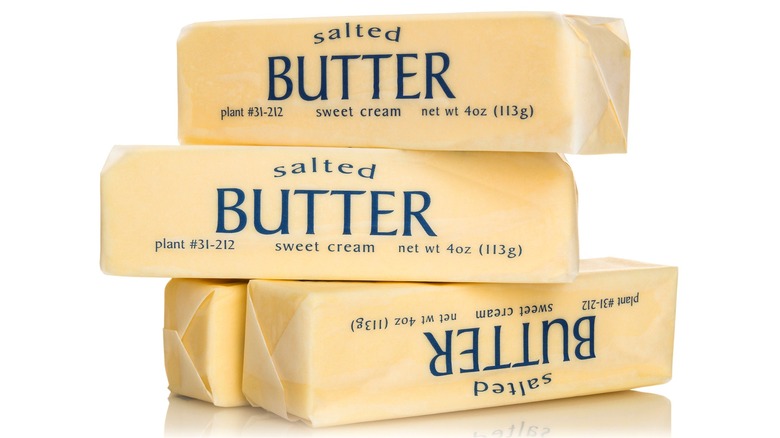 Wrapped salted butter sticks 