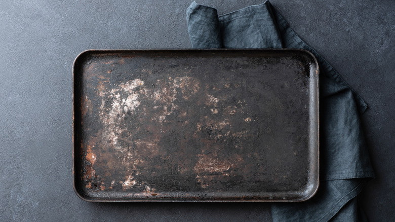 Rusted baking sheet