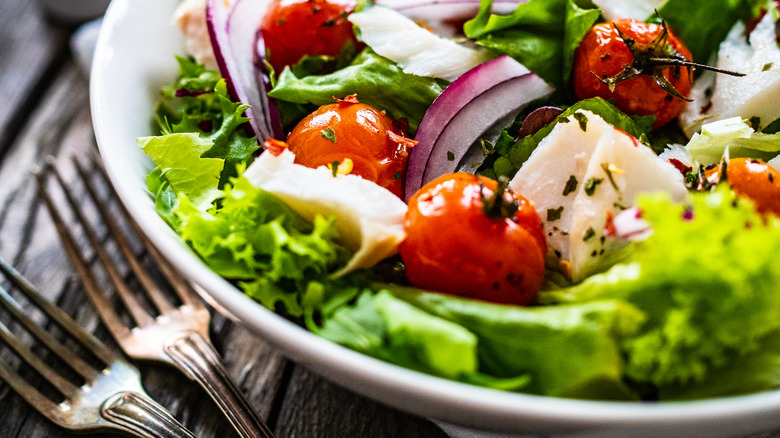 bowl of salad close up