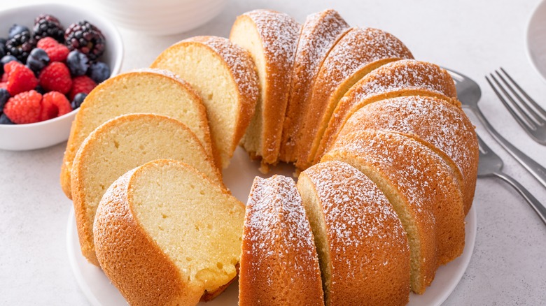 sliced Bundt cake