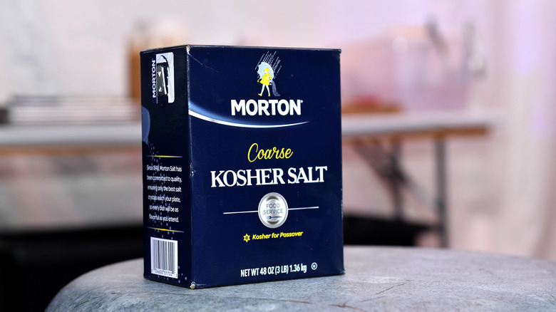 Box of Morton kosher salt