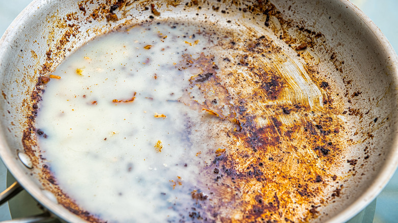 leftover bacon fat in pan