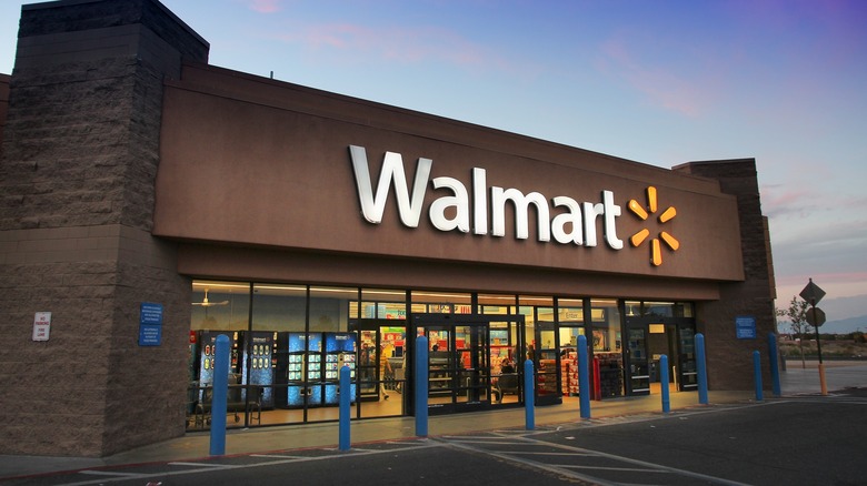 Walmart on a dark night