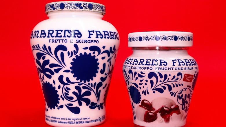 Jars of Amarena cherries