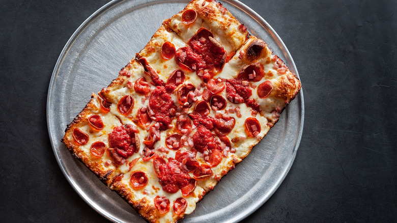Detroit style pizza