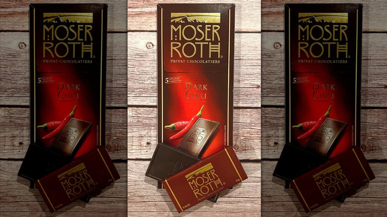 Moser Roth Dark Chili chocolate bar