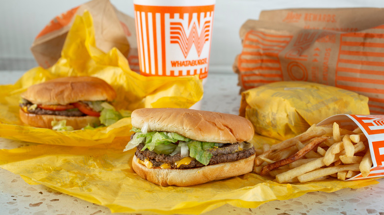 Whataburger meal on counter