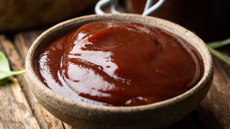 Bowl of barbecue sauce