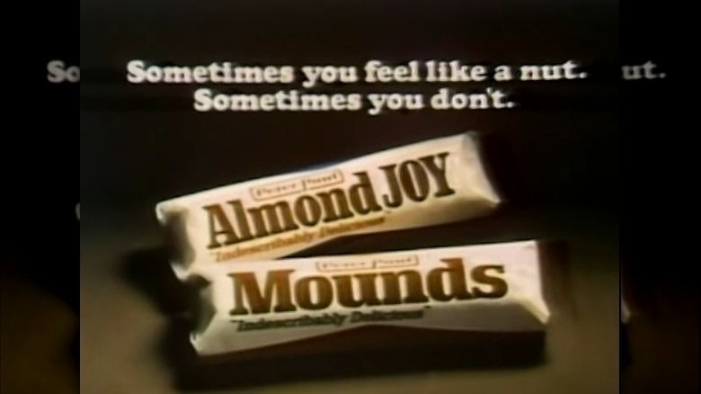 slogan featured on old almond joy and mounds commercial