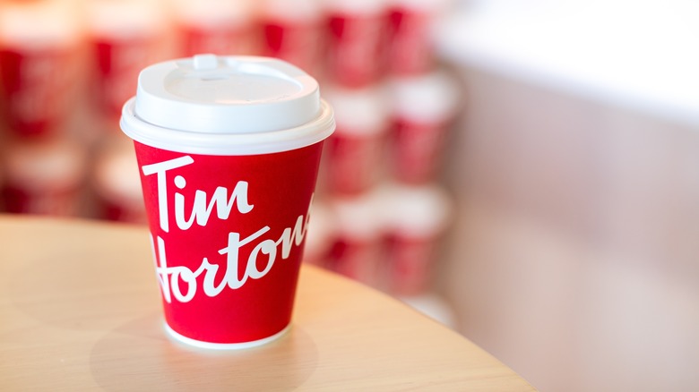Tim Hortons coffee cup