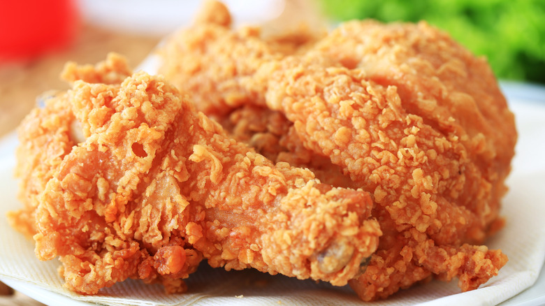 Fried chicken on a plate