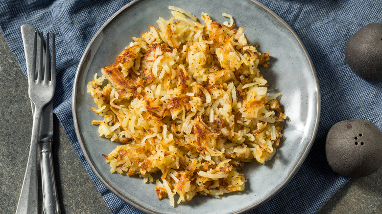 hash browns at table setting