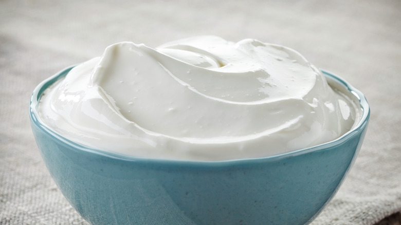 Bowl of sour cream