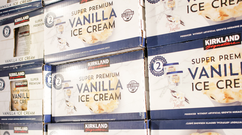 Kirkland ice cream boxes