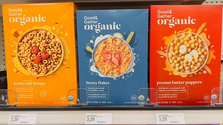 Good & Gather cereals on shelf