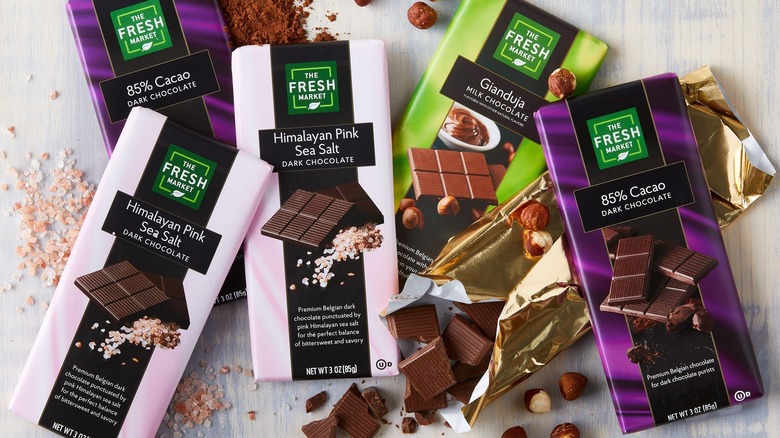 The Fresh Market chocolates on table