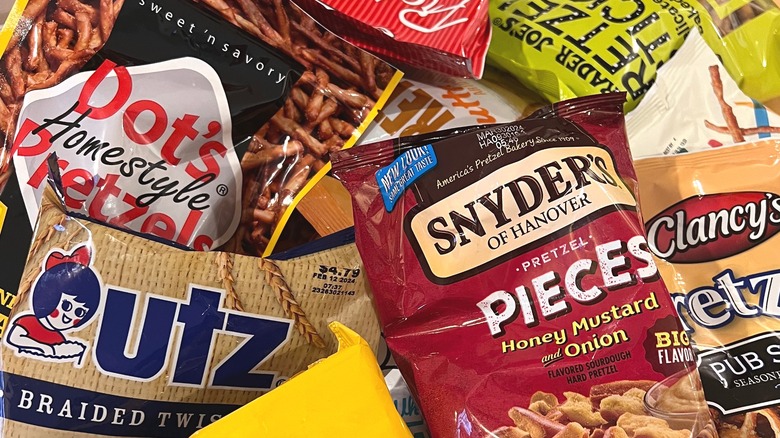 Bags of pretzels