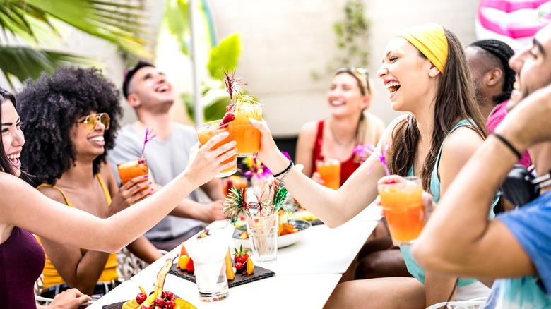 Guests at a cocktail party