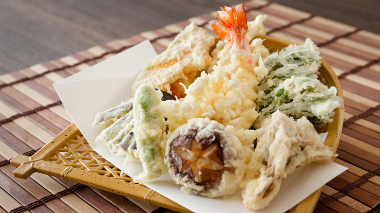 light and crispy homemade shrimp and vegetable tempura
