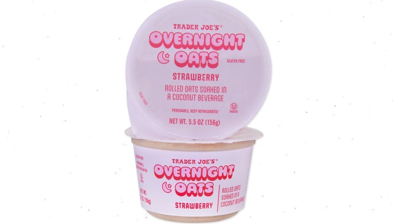 Strawberry Overnight Oats in cup